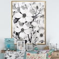 thumbnail image 1 of Designart "Calm Monochrome Dogwood II" Dogwood Floater Framed Canvas Prints, 1 of 5