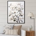 thumbnail image 1 of Designart "Calm Monochrome Dogwood III" Dogwood Floater Framed Canvas Wall Art, 1 of 5