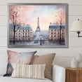 thumbnail image 1 of Designart "Calm Paris City View in Vintage Style" Cityscapes Framed Wall Art Decor - Industrial Blue Paris Bedroom Framed Canvas Wall Art, 1 of 6