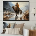 thumbnail image 1 of Designart "Camel Desert Wanderer composition" Animals Floater Framed Canvas Print, 1 of 7