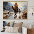 thumbnail image 1 of Designart "Camel Desert Wanderer composition" Animals Floater Framed Canvas Print, 1 of 7