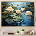 thumbnail image 1 of Designart "Canada Lakeside Calm II" Floral Floater Framed Canvas Wall Art, 1 of 7