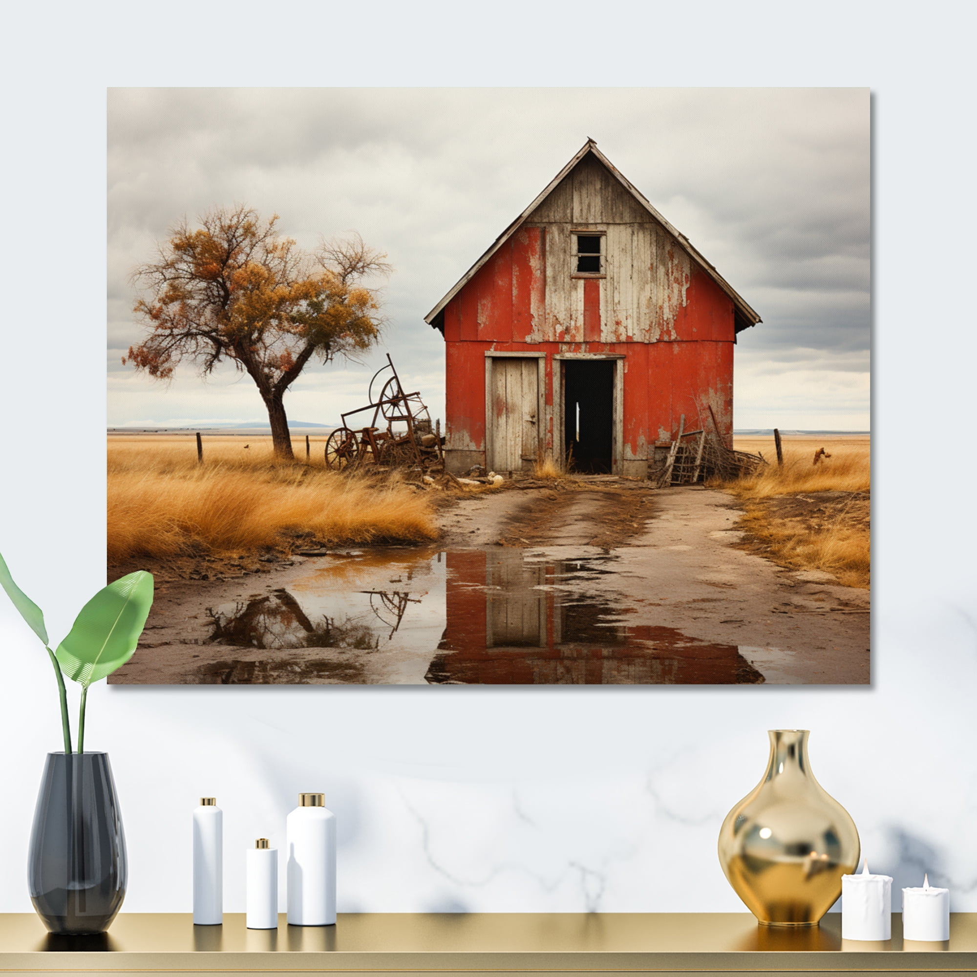 Designart "Canada Rural beauty II" Farmhouse Metal Wall Decor - Walmart.com