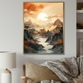 thumbnail image 1 of Designart "Canadian River At Dawn" Sunrisesunset Floater Framed Canvas Prints, 1 of 1