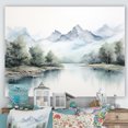 thumbnail image 1 of Designart "Canadian River Mountain Minimalism III" River Mountain Wall Decor, 1 of 1