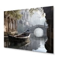 thumbnail image 1 of Designart "Canals Graphite Canal Mystical" Canals Metal Art Print, 1 of 5