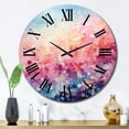 thumbnail image 1 of Designart "Candyfloss Dreams I" Abstract Landscape Oversized Wall Clock, 1 of 5