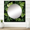 thumbnail image 1 of Designart "Canopy Of Ivory Ivy Green Leaves" Leaves Square Mirror For Wall Decor - Large Green Square Printed Wall Mirror Art - Square Traditional Mirror - Wall Mounted Square Large Mirror, 1 of 5