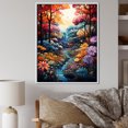 thumbnail image 1 of Designart "Canopy Of Purple And Pink Forest I" Forest Floater Framed Wall Art Living Room, 1 of 5