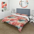 thumbnail image 1 of Designart "Canvas Of Coral In The Tropics II" Tropical Bedding Covert Set - Tropical Bed Set With 2 Shams, 1 of 5