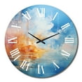 thumbnail image 1 of Designart "Canvas of the Skies Cloudy Artistry I" Landscapes Oversized Wall Clock, 1 of 5