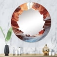 thumbnail image 1 of Designart "Canyon Antelope Euphony I" Canyon Round Wall Mirror - Landscapes Oval Printed Decorative Oversized Mirror - Multiple Color Options, 1 of 4