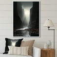 thumbnail image 1 of Designart "Canyon Calm In Black And White I" Canyon Floater Framed Canvas Art Print, 1 of 5