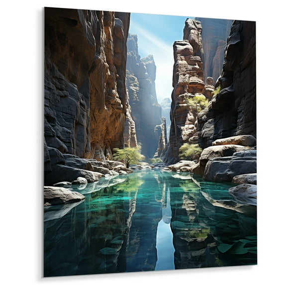 Designart "Canyon Depths" Landscape & Nature Metal Wall Art Prints