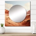 thumbnail image 1 of Designart "Canyon Drift In Desert Dreams I" Minimalism Peach Large Square Mirror - Square Bedroom Mirror Printed Wall Decor - Modern Square Printed Wall Mirror Art, 1 of 5