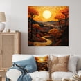 thumbnail image 1 of Designart "Canyon Golden Hour composition II" Landscapes Metal Wall Art, 1 of 1