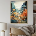 thumbnail image 1 of Designart "Canyon Landscape Painting IV" Floral Floater Framed Wall Art Living Room, 1 of 7