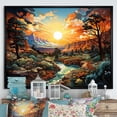 thumbnail image 1 of Designart "Canyon Luminosity Painting II" Landscapes Floater Framed Canvas Art Print, 1 of 7