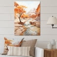 thumbnail image 1 of Designart "Canyon Mirage Beige Peach art painting" Floral Metal Wall Art, 1 of 1