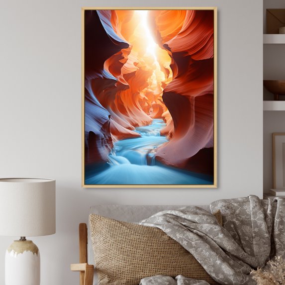 Designart "Canyon Photography Eternal Beauty III" Landscape & Nature Floater Framed Wall Art Living Room