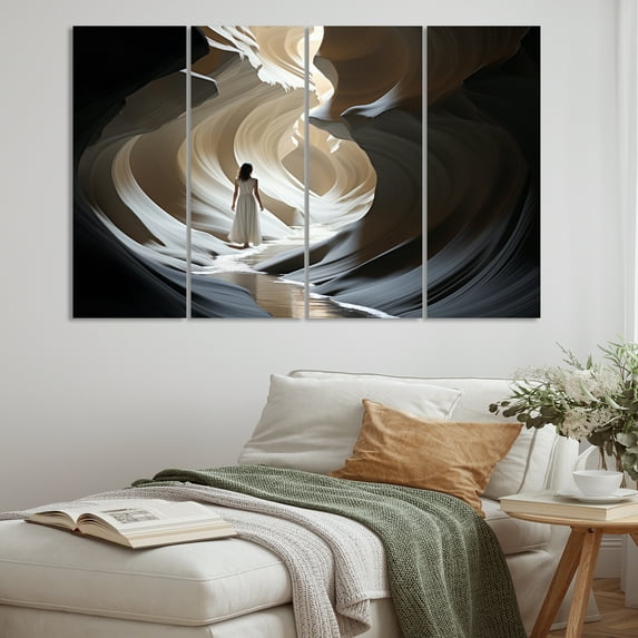 Designart "Canyon Shadows Of silence Woman" Canyon Wall Art Prints Set