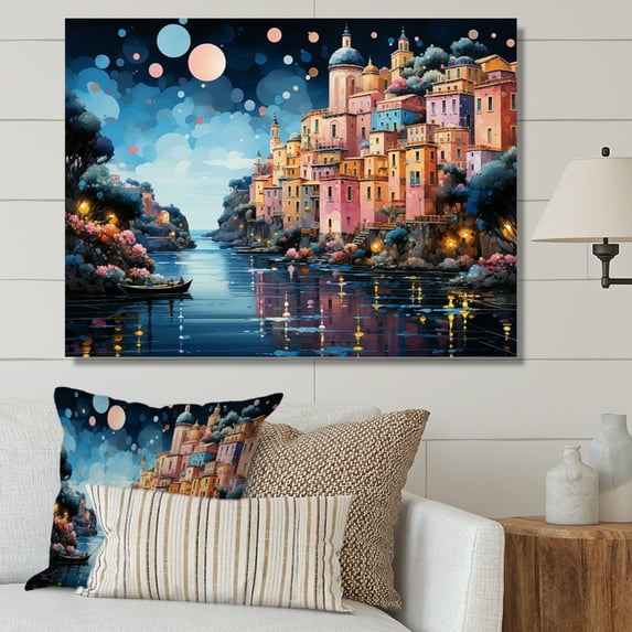 Designart "Capri Dreams Colorful Italy wall art" Italy Wall Art Living Room