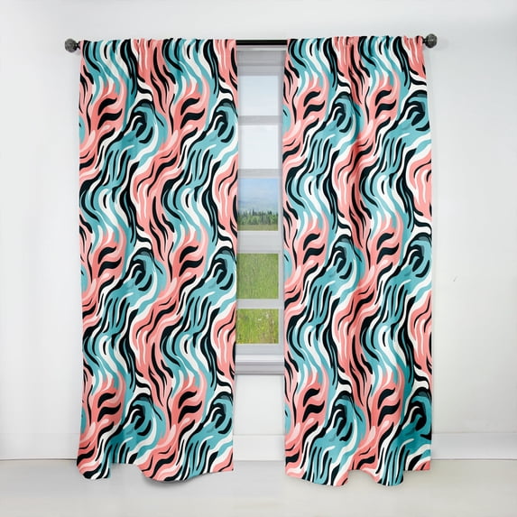 Designart "Capricious Exotic Camouflage" Animal Print Blackout Modern Single Curtain, Animal Print
