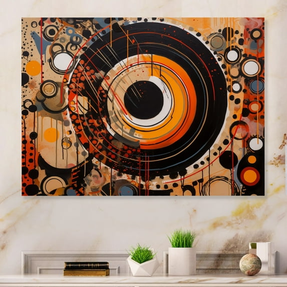 Designart "Captivating Abstract Forms I" Abstract Metal Art Living Room