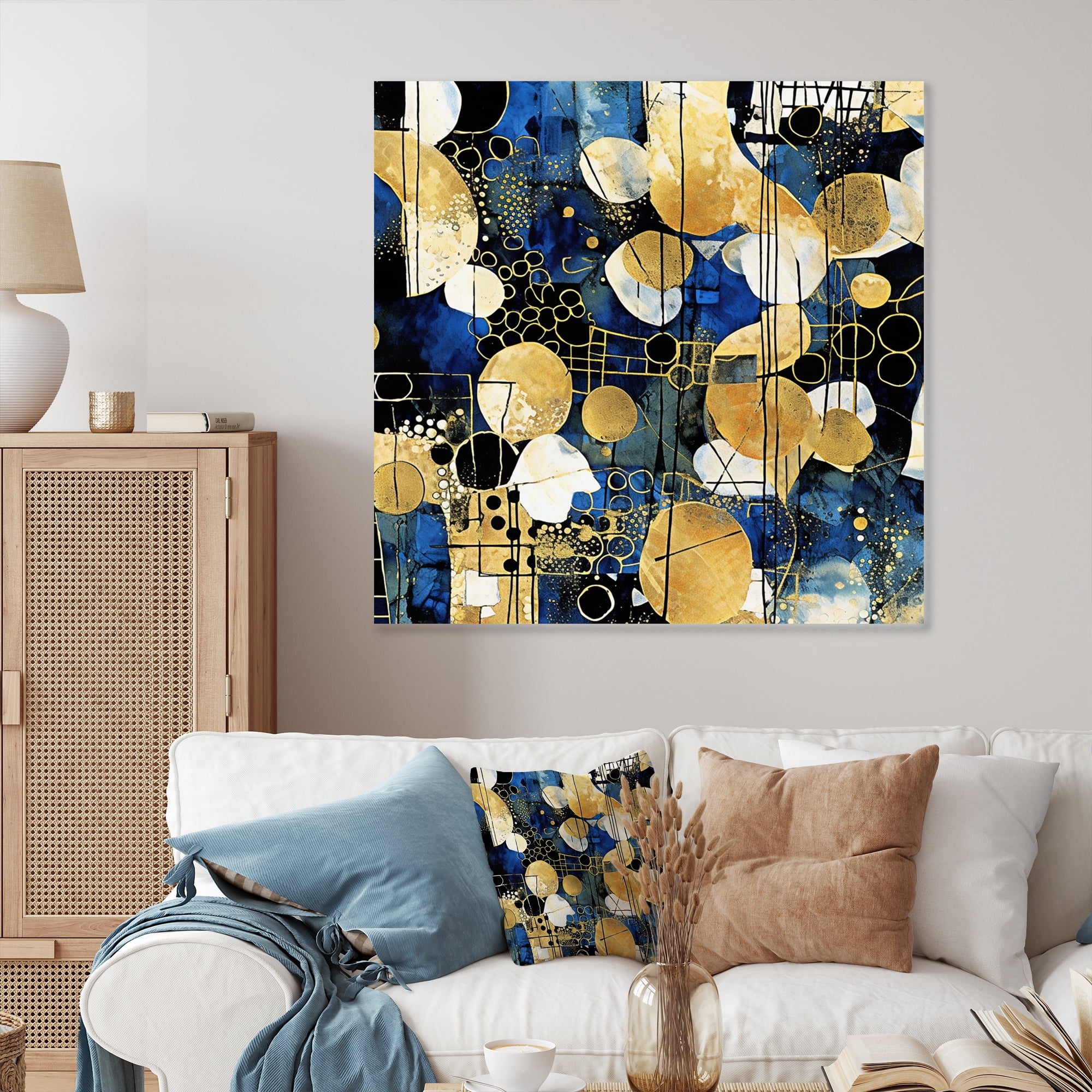 Stunning Abstract Modern Geometric Metal Wall Art image