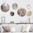thumbnail image 1 of Designart "Captivating Circle in Rose Gold IV" Modern Shapes Transitional Metal Wall Art Set of 5 Piece, 1 of 5