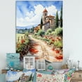 thumbnail image 1 of Designart "Captivating Italian Village Charm II" Landscapes Canvas Wall Art - Traditional Green Italy Entryway Wall Art Print, 1 of 6
