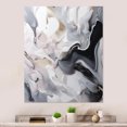 thumbnail image 1 of Designart "Captivating Marble White and Grey II" Abstract Marble Metal Wall Art Prints, 1 of 5
