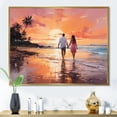 thumbnail image 1 of Designart "Caraibe Sunset Charm II" Beach Floater Framed Canvas Art Print, 1 of 7