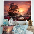thumbnail image 1 of Designart "Caribbean Hideout Pirate Cove I" Extra Large People Wall Art - Modern Blue Pirate Entryway Wall Art, 1 of 4