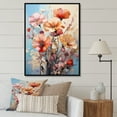 thumbnail image 1 of Designart "Carnations Representation Colorfuled Acrylic I" Floral & Botanical Floater Framed Wall Art Print, 1 of 7