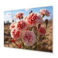 thumbnail image 1 of Designart "Carnations landscape Vibrant I" Floral Metal Art Print, 1 of 5