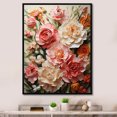 thumbnail image 1 of Designart "Carnations love Ruffles An" Floral & Botanical Floater Framed Canvas Art Print, 1 of 7