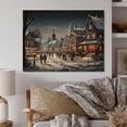 thumbnail image 1 of Designart "Carnival in the Winter Village I" Landscapes Print on Natural Pine Wood, 1 of 5