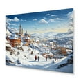 thumbnail image 1 of Designart "Carnival in the Winter Village V" Landscapes Metal Wall Art Prints, 1 of 5