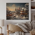 thumbnail image 1 of Designart "Carnival in the Winter Village VI" Architecture Print on Natural Pine Wood, 1 of 1