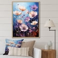 thumbnail image 1 of Designart "Cascading Blue Cornflowers I" Floral Floater Framed Wall Decor, 1 of 7