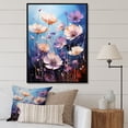 thumbnail image 1 of Designart "Cascading Blue Cornflowers I" Floral Floater Framed Wall Decor, 1 of 7