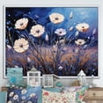 thumbnail image 1 of Designart "Cascading Blue Cornflowers II" Floral Floater Framed Canvas Print, 1 of 7