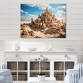 thumbnail image 1 of Designart "Caslte in Dune Beach II" Coastal Beach Sand Metal Wall Art, 1 of 5