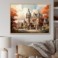 thumbnail image 1 of Designart "Castle Extremely Ireland Dublin painting I" Ireland Floater Framed Canvas Print, 1 of 7