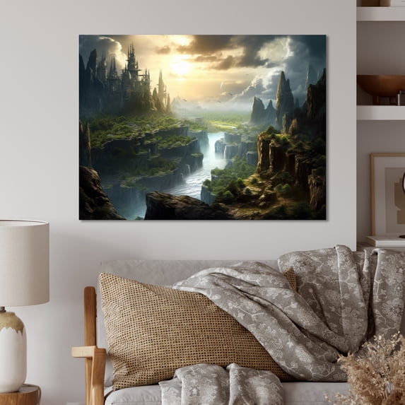 Designart "Castle from a Fairytale II" Castles Metal Wall Decor