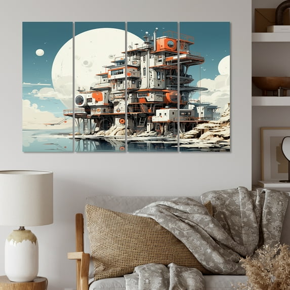 Designart "Castle from a Fantasy I" Castles Wall Art Prints Set