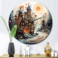 thumbnail image 1 of Designart "Castle of Dreams II" Castles Oversized Wall Clock, 1 of 5
