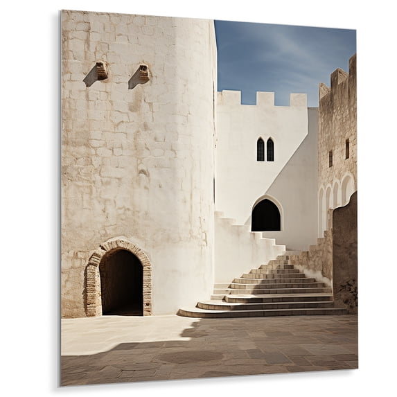 Designart "Castles Minimalist V" Castles Metal Wall Decor