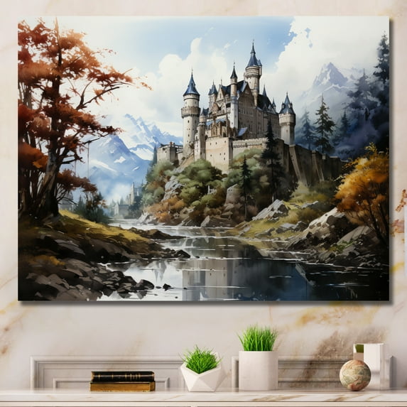 Designart "Castles captivate Stronghold I" Architecture Canvas Art Print
